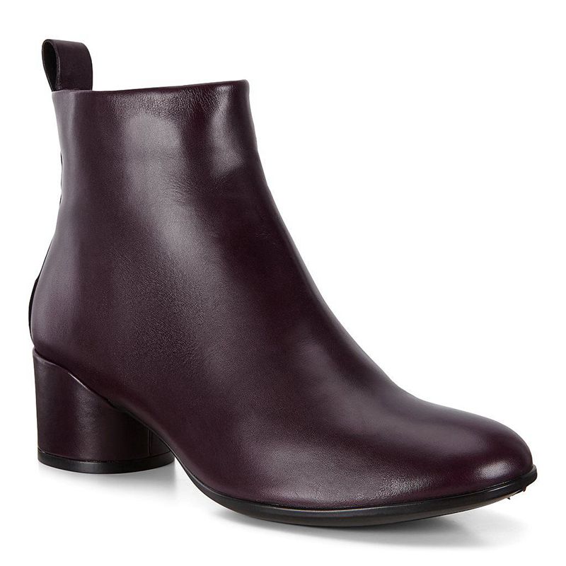 Women Boots Ecco Shape 35 Mod Block - Ankle Boots Purple - India DJTKMI781